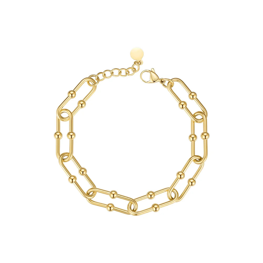 Pulseira Verena Elos Cartier Fecho T Banhado a Ouro 18k Antialérgico