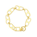 Pulseira Jade Elos Graduados Banhado a Ouro 18k Antialérgico