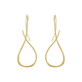 Brinco Celine Gota Entrelaçada Minimalista Banhado em Ouro 18K