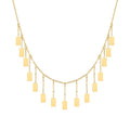 Colar Alana Cascata de Placas Banhado em Ouro 18K
